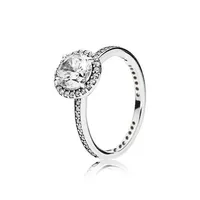 2021 Real 925 Sterling Silver CZ Diamond RING with Original box set Fit Pandora style Wedding Ring Engagement Jewelry for Women Gi225r