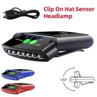 Headlamps Mini LED Headlamp Clip On Cap Hat Light Head Torch Fishing Camping Lamp USB Rechargeable Portable Lighting Headlight