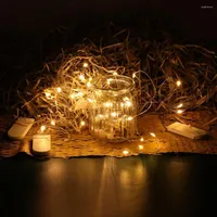 Luci notturne a led a corda di nozze festa natalizio filo impermeabile in rame lampada da letto da letto a batteria da letto