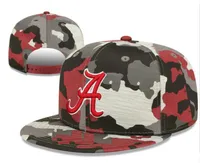 Designer Fashion Alabama Crimson Tide Caps & Hat Camo Basketball Snapback NCAA Baseball All Team Football Hats Womens Mens Flat Hip Hop Caps mixed order
