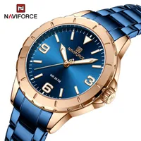 Wristwatches NAVIFORCE Top Brand Women Watch Luxury Fashion Rose Gold Blue Modern Quartz Watches For Waterproof Wristwatch Feminino