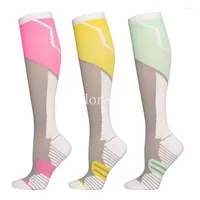 Sports Socks Compression Stocking Knee High Men Women Running Crossfit Training Hiking Cycling Travel