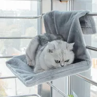 Cat Beds Warm Hanging Hammock Radiator Bed Soft Fleece Durable Metal Iron Pet Cradle Hammocks Kitten Small Pets Sleeping
