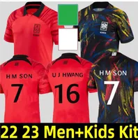 South Negro Corea 2022 Jerseys de fútbol Hwang Kim Hwang Lee Jeong Sung Kwon 2023 Camisetas de fútbol de Jersey Kids Red 23 23 Fult Kits
