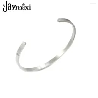 Bangle Jaymaxi Trendy 4mm Opening American Stainless Steel C-shaped 65mm Personalized Engrave Blank DIY Cuff 10Pcs lot