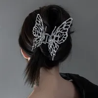 Butterfly grandi peli metallici artigli artigli corpi irregolari artigli in stile punk barrettes donna accessori per capelli gancelli vintage