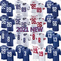 College wear 2021 New Mens York American Football Jersey Giants 26 Saquon Barkley 89 Kadarius Toney 92 Michael Strahan 19 Kenny Golladay 13