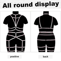 Garters Sexy Harness Bralette Busty Women's Underwear Stocking Belt Erotic Lingerie Plus Size Cage Bra Est Set Festival Rave Wear