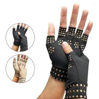Cycling Gloves Half-finger Pressure Arthritis Pain Relief Heal Joints Magnetic Therapy Support Hand Massager Yoga Fitness Non-slip Glove