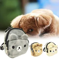 Odpowiedź dla psów trwały plecak do samodzielnego noszenia plecak regulowany smycz szczeniąt Puppy Cartoon Portable Holder Teddy Outdoor Snack torebka