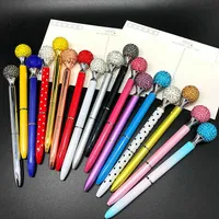 Fashion Design Small Crystal Diamond Ballpoint Pens Gem Metal Ball Pen Student Gift School Office Supplies Signature Business Pen