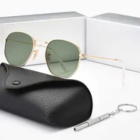 2022 New Classic Polarized Sunglasses Women Designer 2022 Luxury Brand Alloy Metal Polaroid HD Tempered Glass Lens Retro Glasses Sun Glasses
