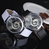 Wristwatches Korean Version Of Ladies Casual Fashion Watch Female Belt Student Couple Personality Hollow Note
