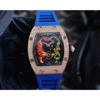 multi-function SUPERCLONE Luxury Mens Mechanical Watch Richa Milles Rm51-01 Swiss Movement Rubber Watchband Watches Men Brand Wristwatch