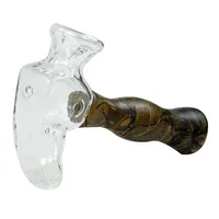 4 6'' glass pipe smoking pipes silicone bong smoke bongs oil rigs tobacco tube wax burner hammer shaped portable261w