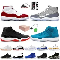 Sports Shoes 11 Cherry Basketball Shoes 11s High OG Cool Grey Low Legend Blue 25th Anniversary Bred Space Jam Concord Gamma Mens Sneakers