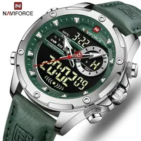 Wristwatches NAVIFORCE Watches Men Luxury Brand Military Sport Mens Wrist Chronograph Quartz Waterproof Leather Male Clock 220930