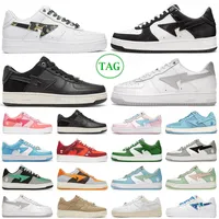 Bapesta Bapestas Baped Sta Running Shoes Sk8 Low Men Women Black White Pastel Green Blue Suede Pink Camo Combo Orange Mens Womens Trainer Outdoor Sneakers top quality