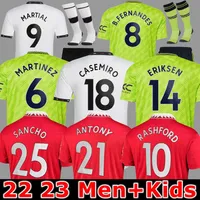 1 22 23 Sancho Soccer Jerseys Fans Player Antony Eriksen B .Fernandes Mans Utds Rashford Football Shirt 2022 2023 Men Kids Casemiro Elanga