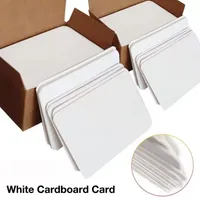 Kartenblank Hartpapierkartenpapier DIY Brettspiel Postkarte handgefertigte Wallpaper Postkarten Meldung Wei￟e Karte B103