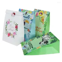 Gift Wrap 12 Pcs lot Fine Paper Candy Packaging Bag Free 18pcs Matching Stickers Birthday Wedding Party Box For Guests