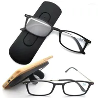 Sonnenbrille TR90 HD Anti Blue Light Gläses Ultra Paper Presbyopia Männer Frauen Mobiltelefon tragbarer Halter lesen