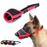 Hondenkleding verstelbare mondafdekking huisdier accessoires snuit nylon zachte anti-bijtende blaffende blaffen beveiligen vele kleuren