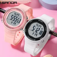 Wristwatches SANDA Fashion Watches For Men Casual LED Digital Wristwatch Male Electronic Clock Alarm Sports Women Watch Relogio Masculino