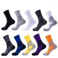 Men's Socks 5 Pairs Lot Cotton Man Compression Breathable Boy Contrast Color Meias Sox Sheer Work Good Quality Sport