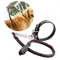 Dog Collars Leash Adjustable Wear Resistant Pet Training Supplies With Collar