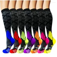 Men's Socks 28 Styles Compression Varicose Veins Pressure Stretch Outdoor Sports Running Atheletic For Men& Women