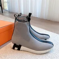 Lovers Classic Socks Boots Casual White Shoes Color Contrast Knitted Breathable Sneakers