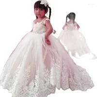 Girl Dresses Flower Dress Puffy Gown Lace Applique Tulle Little Princess Party For Wedding Special Occasion