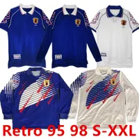 1998 Retro -versie Japan Soccer Jersey Home #8 NAKATA #11 KAZU #10 NANAMI #9 NAKAYAMA 95 98 99 Voetbalhemd uniformen lange mouw
