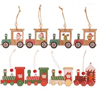 Christmas Decorations Wooden Pendants Xmas Tree Hanging Ornaments Wood Craft Year 2022 For Home Kids Gifts