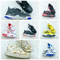 2022 Designer Kids Jumpman 4S Pink Basketball Shoes Outdoor Sports Athletic Sneaker Fashion 4 OG Fire Red White Oreo Cool Grey Bred