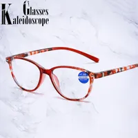 Sunglasses Reading Glasses For Women Anti Blue Light Red Purple Frame Hyperopia Eyeglasses Diopter 100 150 200 250 300