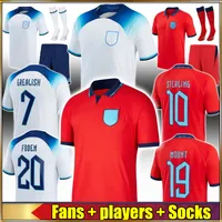 22 23 Englands Angleterre Soccer Jersey Kane Player fans Camiseta Futbol Sterling Rashford Sancho Grealish Mount Foden Football Shirt Bellingham Men Kids Uniform