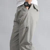 Men's Pants Joggers Cargo Men Multi Pocket Full Length Casual Sweatpants Male Sportswear Hip Hop Harem Regular Fit Long Trousers