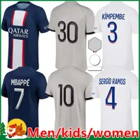 Fans Tops Tees Mbappe s Soccer Jersey Sergio Ramos Di Maria Draxler 2023sports Football Shirt Marquinhos Verratti Kids Kit Men Women