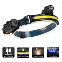 Lighting 2022 Release Induction Headlamp XPG COB LED Head Lamp With Built-in Battery USB Rechargeable 6 Modes Torch