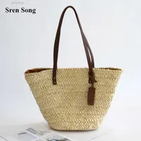 2022 New Fashion Women Shoulder Bags Large Capacity Straw Woven Handbags Hand-woven Tote Bags Designer Brand Purse and Bags