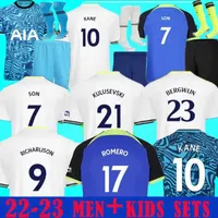 Tees 21 Kane Son Kulusevski Perisic Soccer Jerseys Hojbjerg Colorful Richarlison 2021 2023 Lucas Dele Romero Football Kit Shirt Men