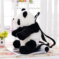 School Bags Cute Panda Backpack Stuffed Animal Bag Girls Boys Plush Adjustable Schoolbags Kindergarten Toys Children Gift