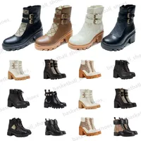 Designer Women Retro Boots Ankle Boot Real Winter Fall Martin Cowboy Leather Splice Side Zipper Metal Rubber High Heels Shoes