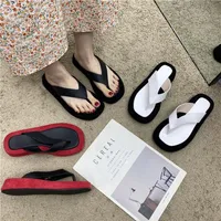 Slippers Square Mixed Colors Platform Sandals Women Summer Beach Outdoor Flip Flops Brand Design Shoes Ginza191t