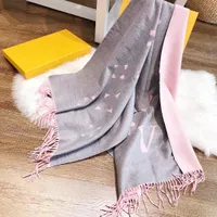 Classic fashion Paris design 100% Cashmere Scarf men's and women's same brand letter scarf Monograms large shawl warm thickened wool 65cm x 180cm AAA