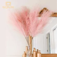 Decorative Flowers WQNJIN 70cm Artificial Pampas Grass Bouquet Year Holiday Wedding Party Home Decoration Plant Simulation Dried Flower Reed