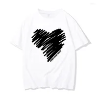 Women's T Shirts Women's T-Shirt Women Printed Round Neck Tee Summer Casual Fashion Top Classic Pattern Cotton Shirt With Love Bow