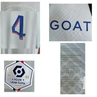 Home Textile 2022 Match Worn Player Issue Super Star Ligue 1 Maillot avec parrain de chèvre Numéro personnalisé Patch de football